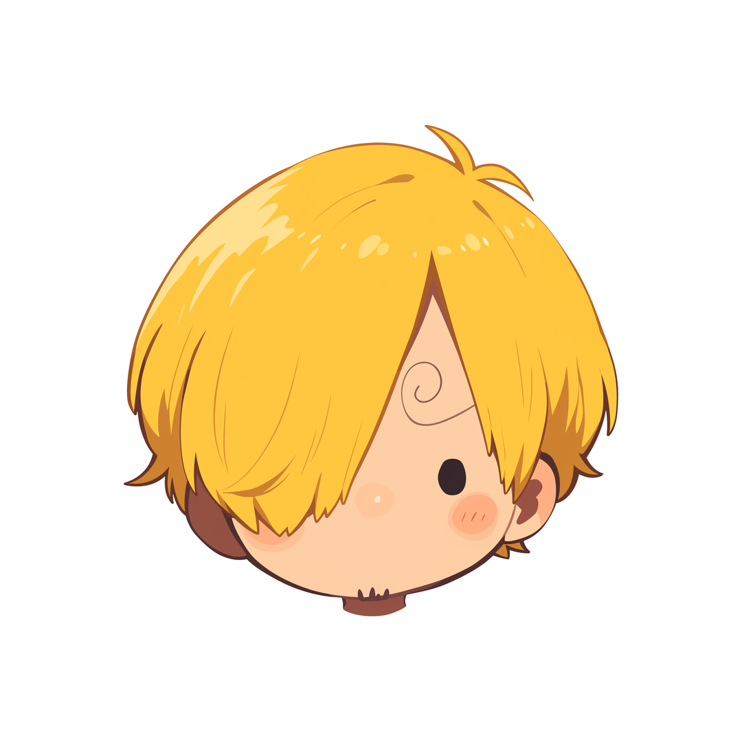 sanji head one piece chibi sticker
