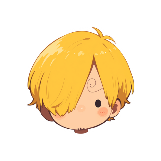 sanji head one piece chibi sticker