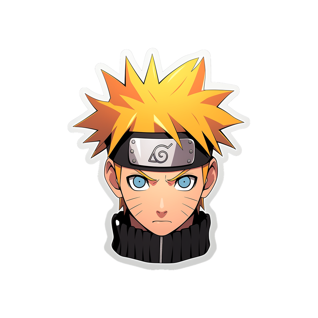 serious naruto head sticker