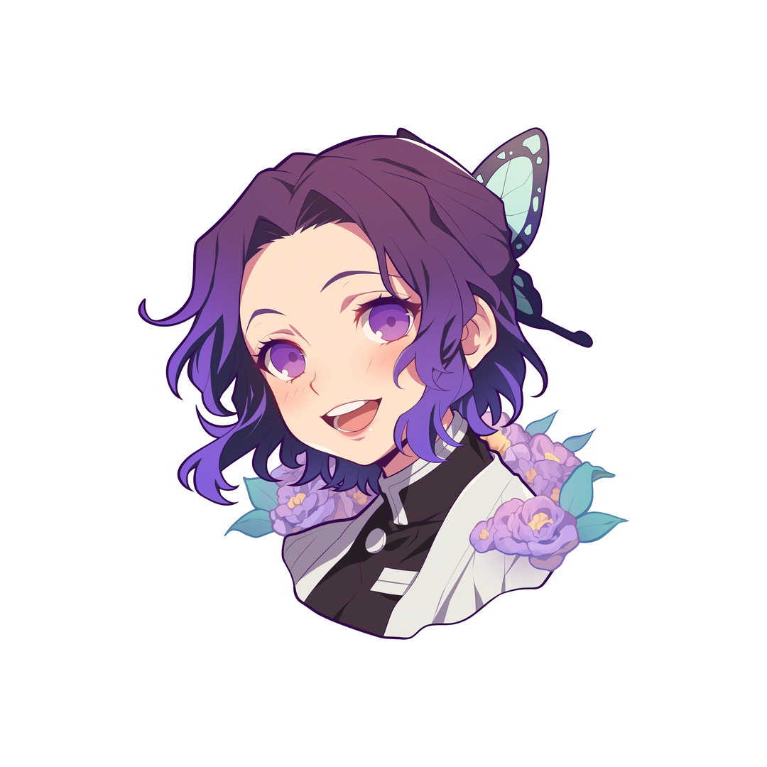shinobu kocho kawaii demon slayer sticker