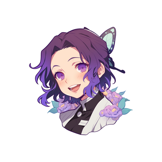 shinobu kocho kawaii demon slayer sticker