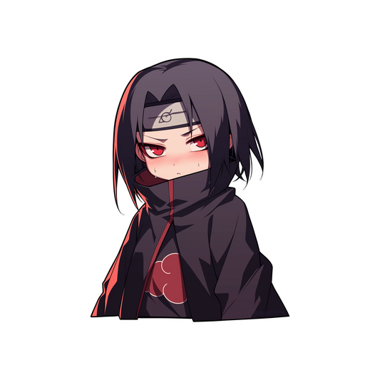 shy itachi sticker
