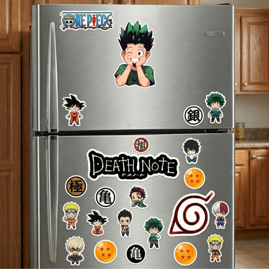 smiling gon freecss holding head with hands sticker