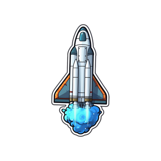 space shuttle plane launching sticker