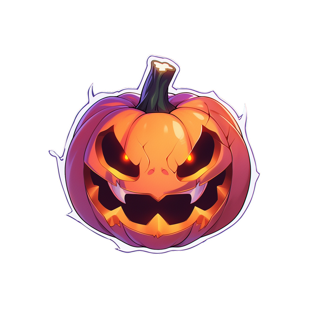 spooky halloween pumpkin sticker