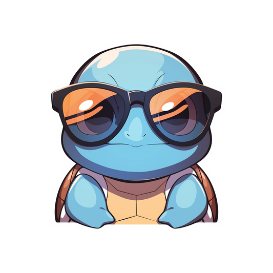 squirtle cool sunglasses sticker