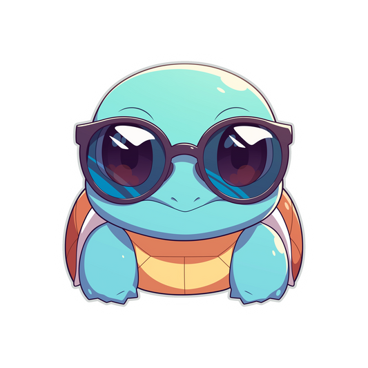 squirtle sunglasses cool sticker