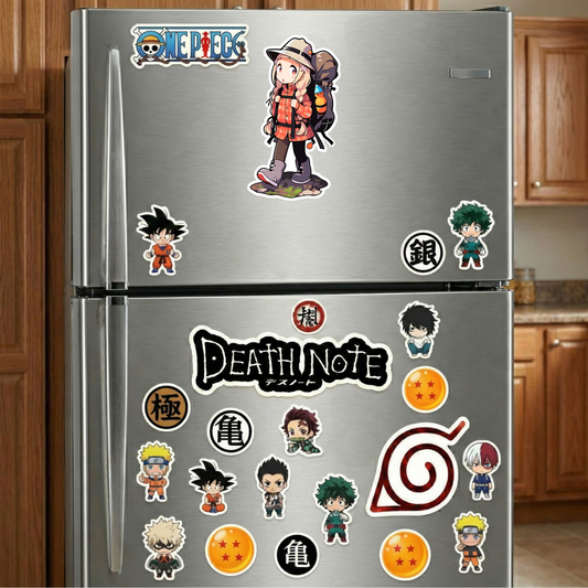surprised anime girl hiking sticker