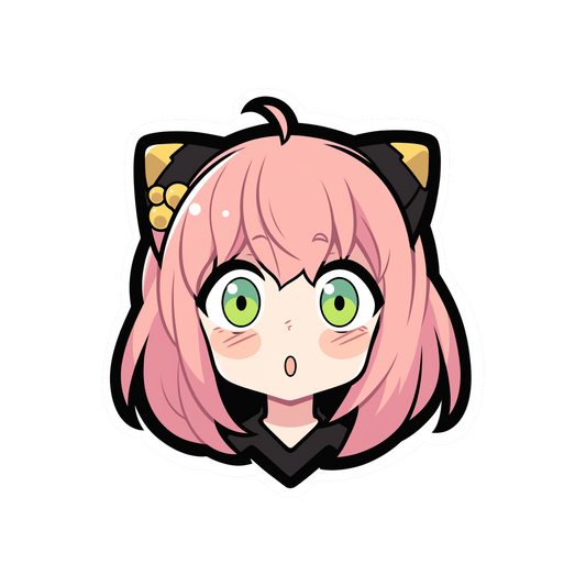 surprised anya forger fat stroke sticker