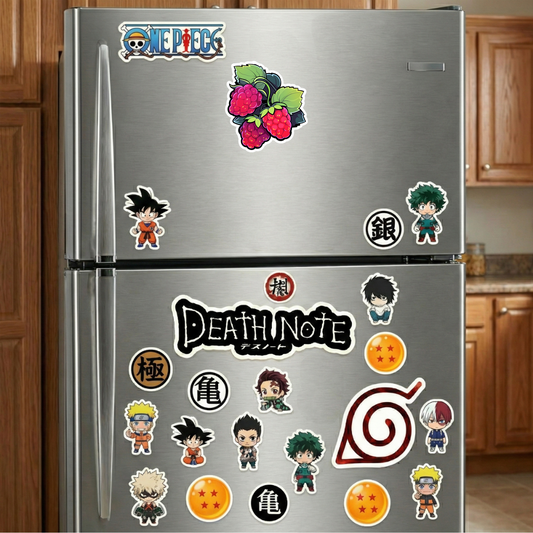 three raspberries with leaves sticker
