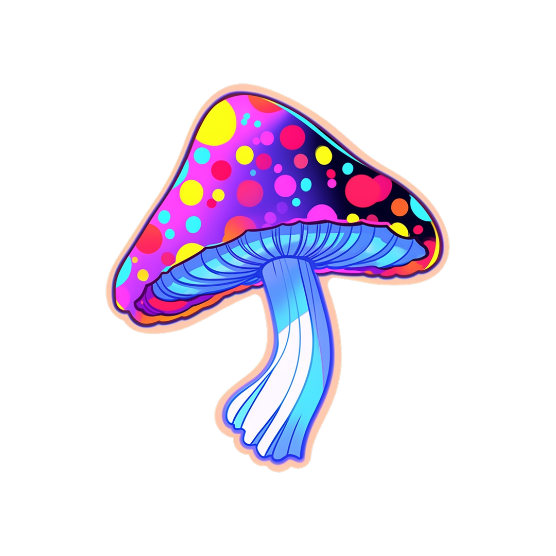 trippy mushroom sticker