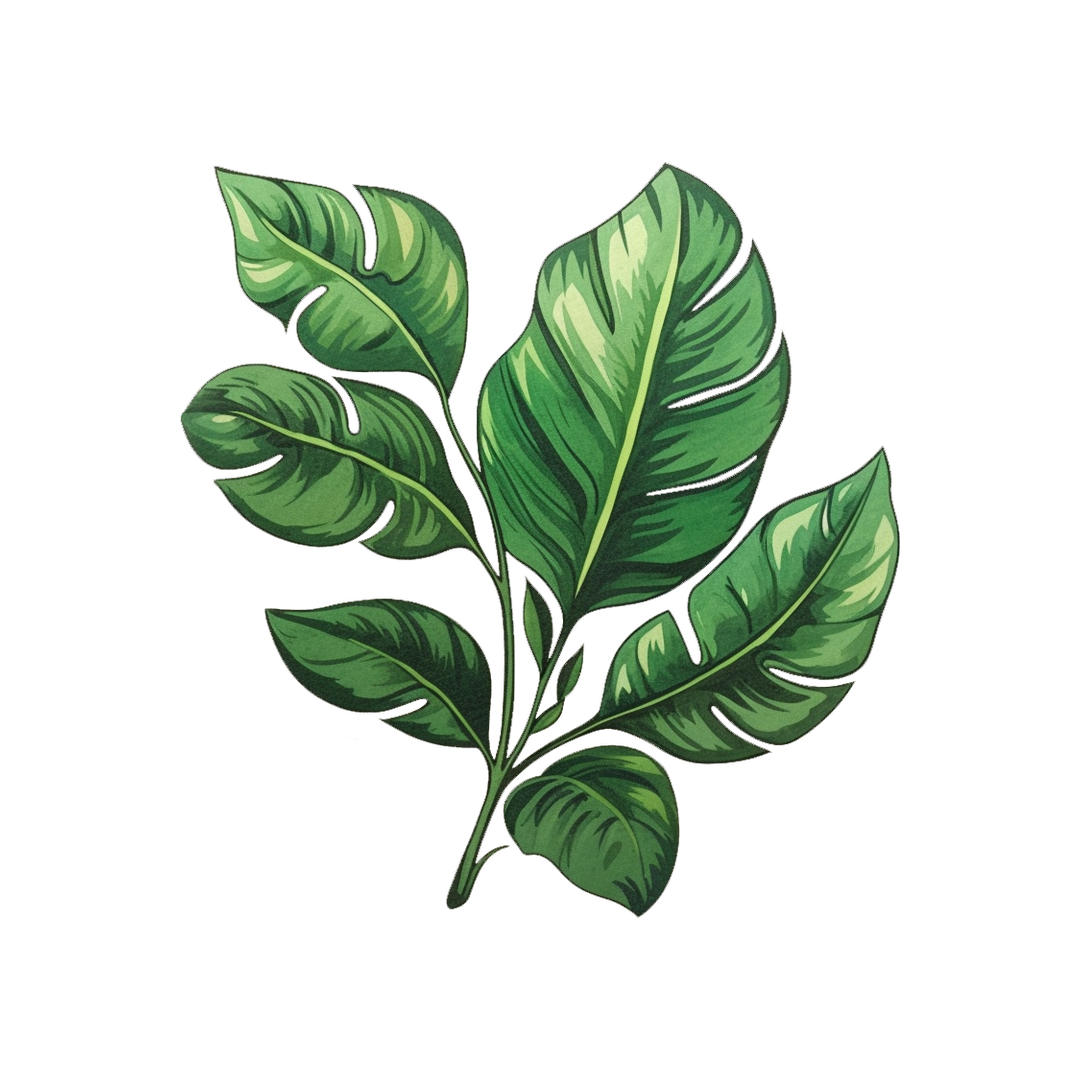 tropical leaves sticker