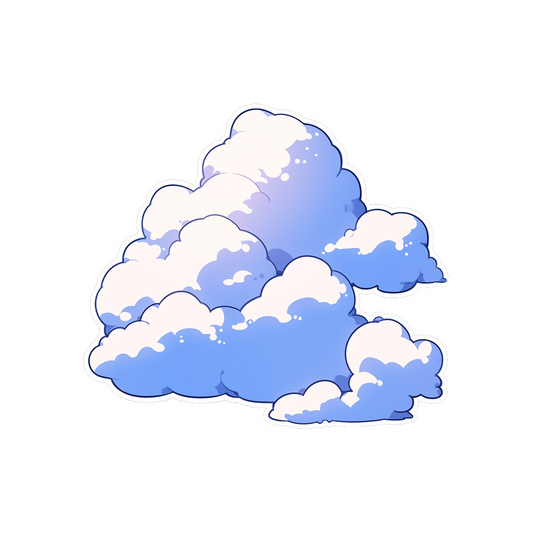 white blue aesthetic clouds sticker