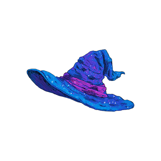wizard hat aesthetic halloween sticker