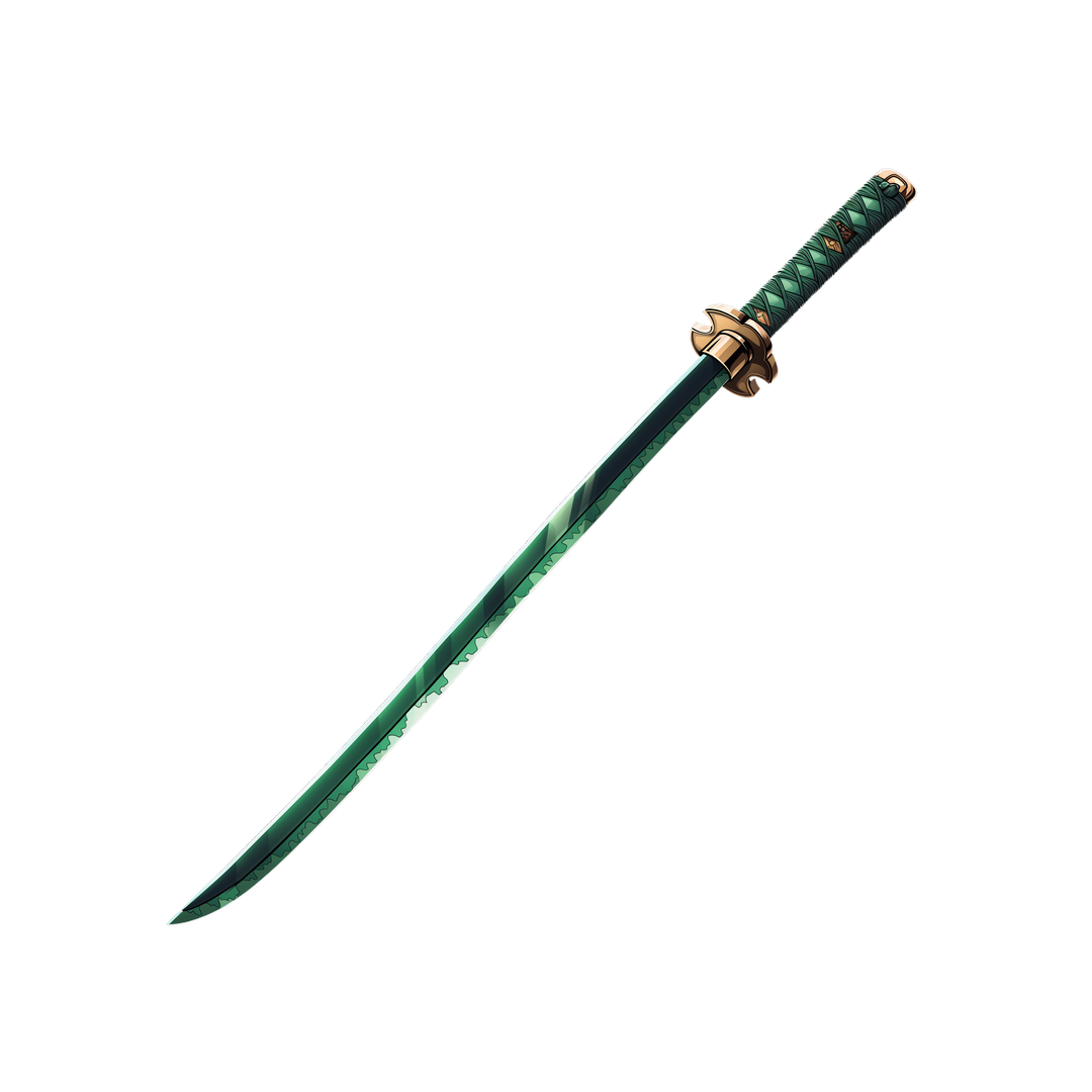 zoro katana green sword sticker